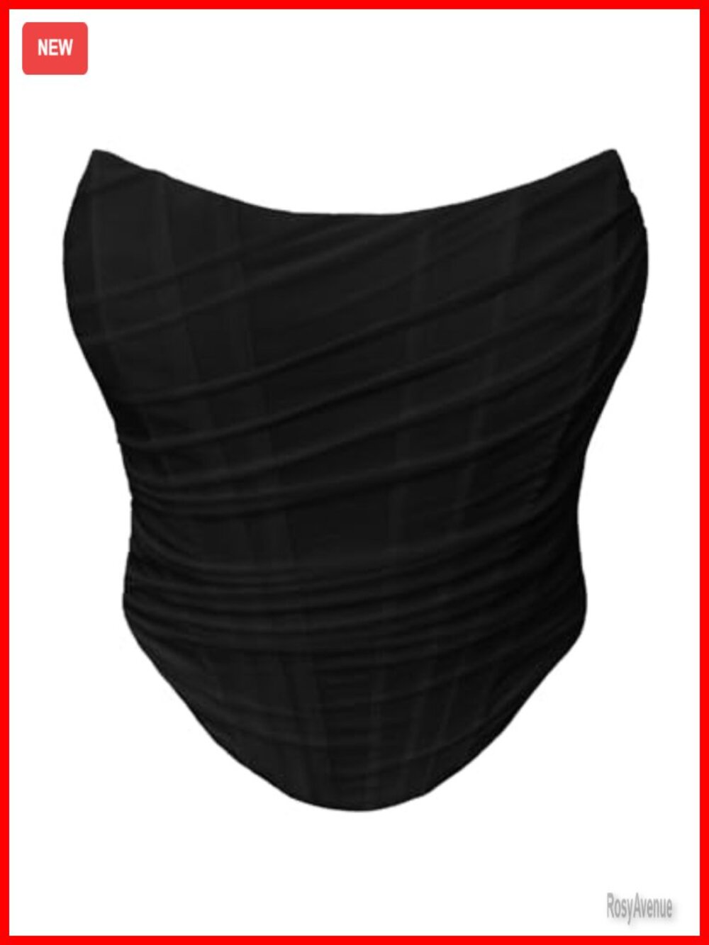 Mesh Strapless Corset Crop Top Boned Zip Back Bustier